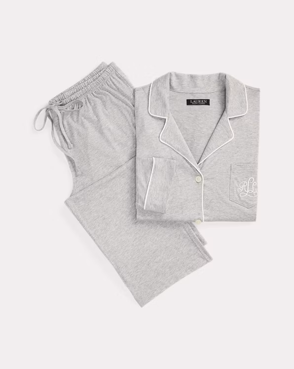 Cotton-Blend Jersey Sleep Set