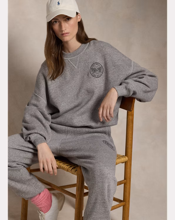 Pink Pony Logo Fleece Crewneck