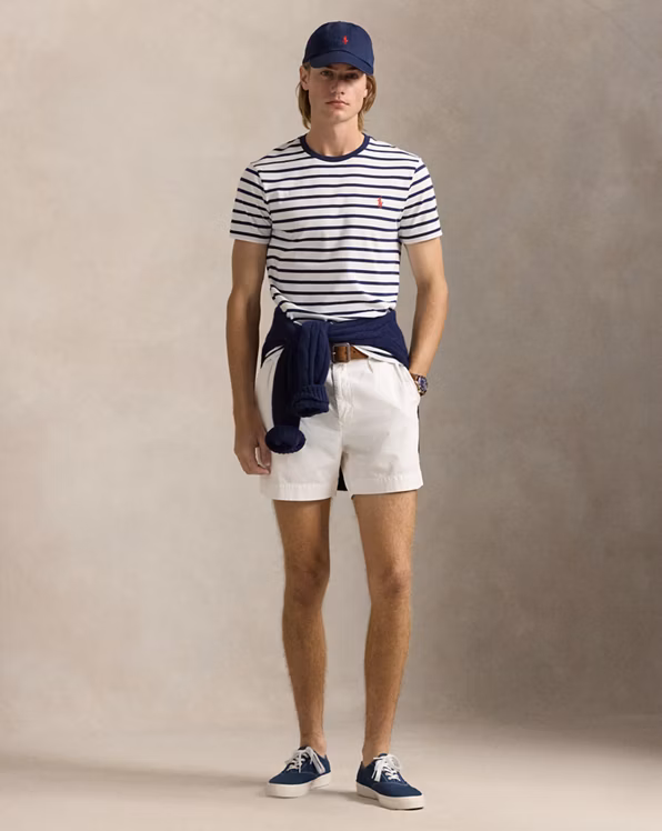 Custom Slim Fit Striped Jersey T-Shirt