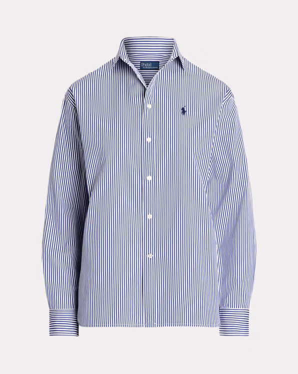 Relaxed Fit Striped Cotton Shirt