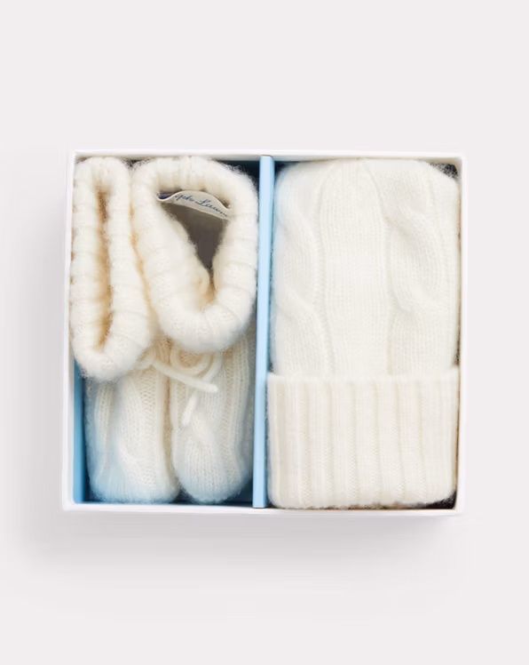 Cashmere Beanie & Bootie Set