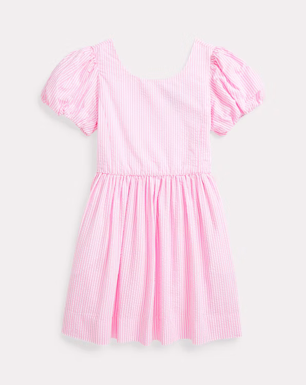 Striped Cotton Seersucker Dress