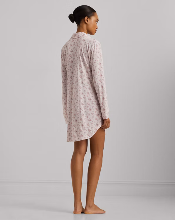 Floral Cotton-Blend Jersey Sleep Shirt