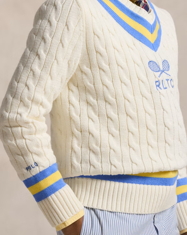 Embroidered Cotton Cricket Jumper