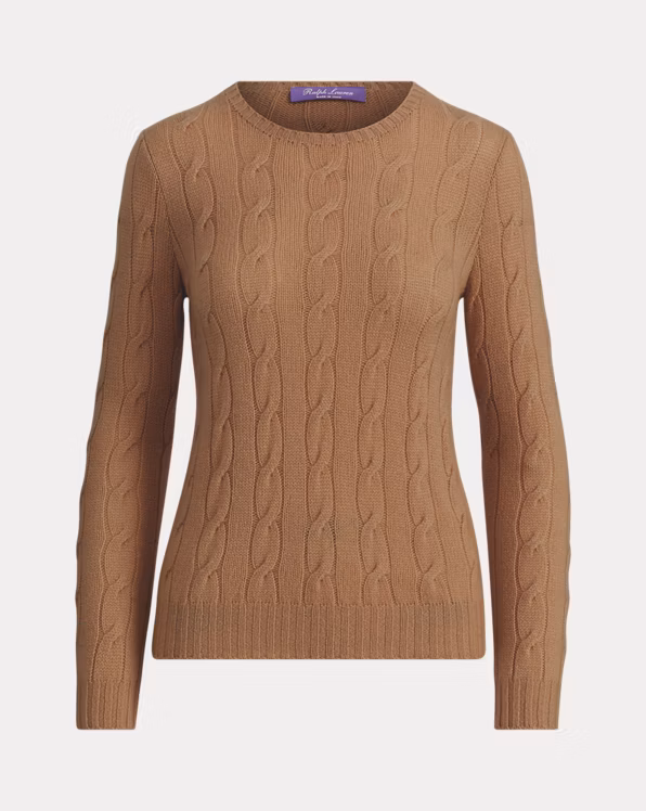 Cable-Knit Cashmere Crewneck Jumper