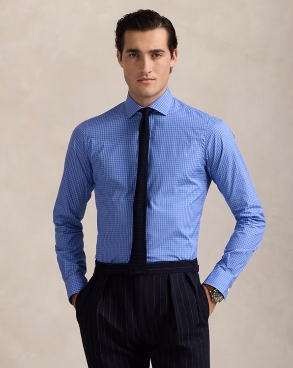 Classic Fit Checked Poplin Shirt