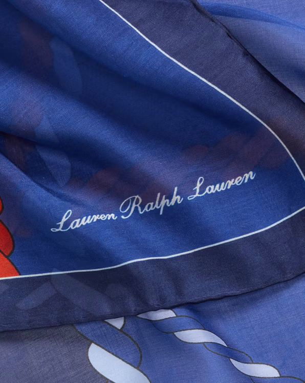 Rope-Print Square Scarf