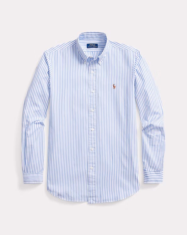 Custom Fit Striped Stretch Oxford Shirt