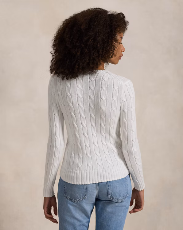 Cable-Knit Cotton Crewneck Jumper