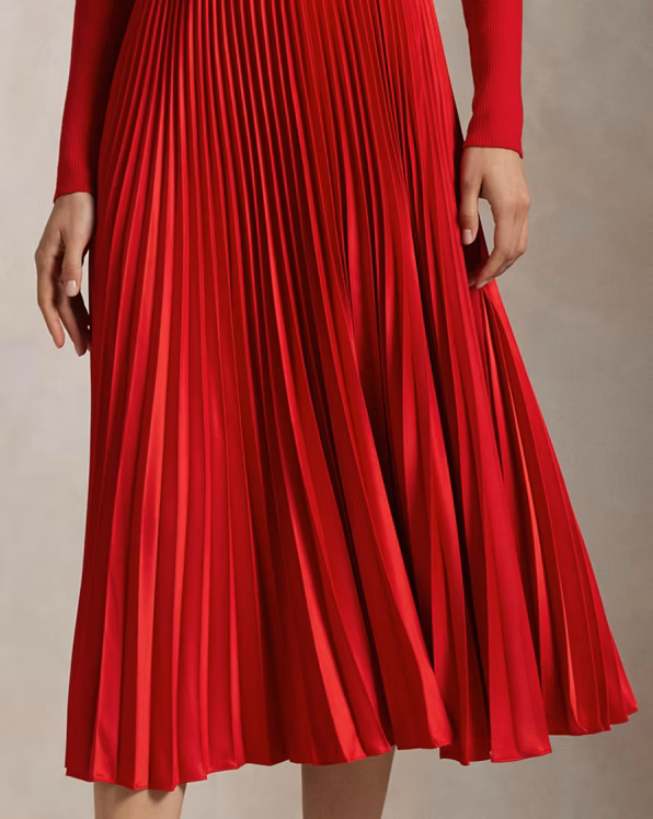 Jumper-Bodice Long-Sleeve Dress