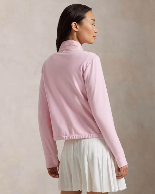 Hybrid Quilted-Front Terry Zip Jacket