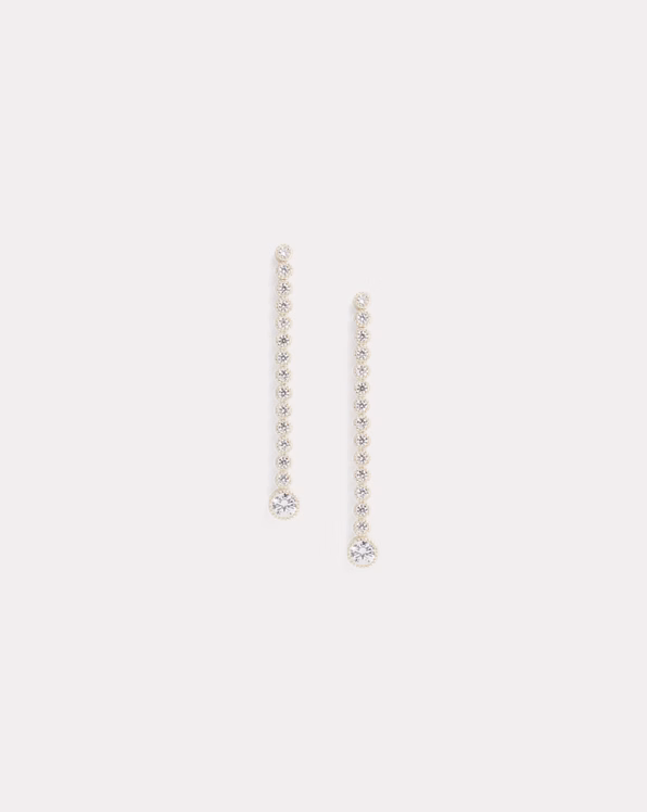 Cubic Zirconia Linear Earrings
