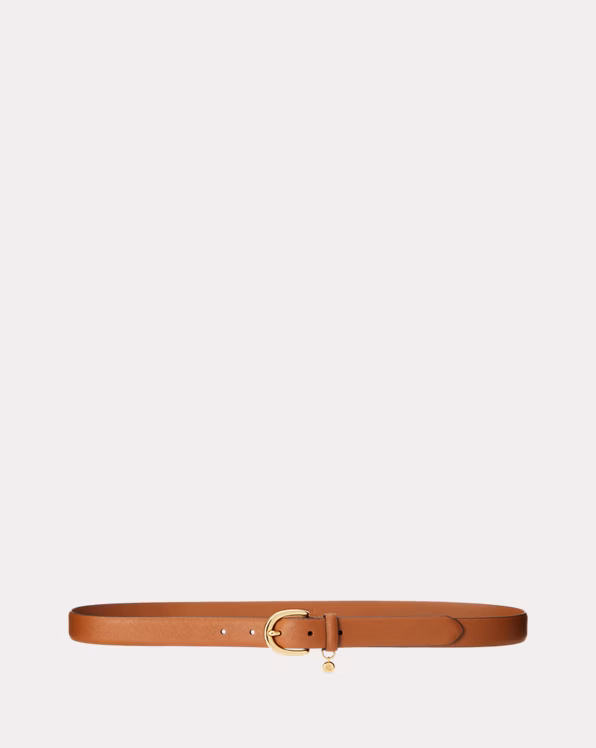 Charm Crosshatch Leather Belt