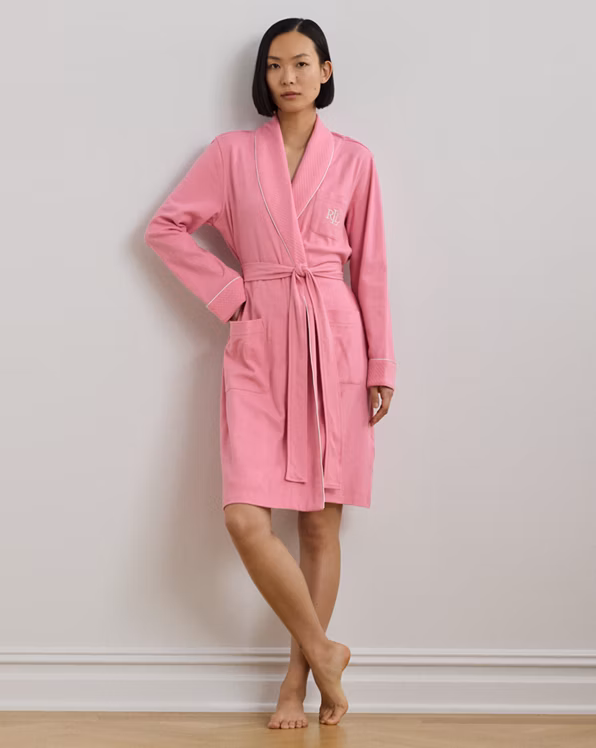 Interlock Quilted Shawl-Collar Robe