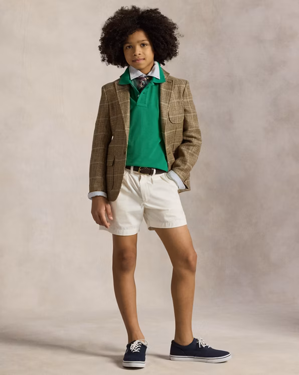 Linen-Silk Herringbone Blazer