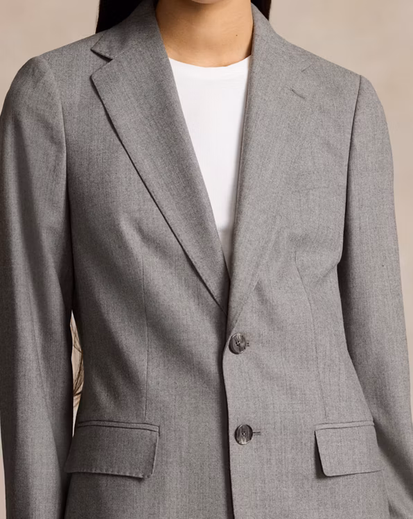 Stretch-Wool Flannel Blazer