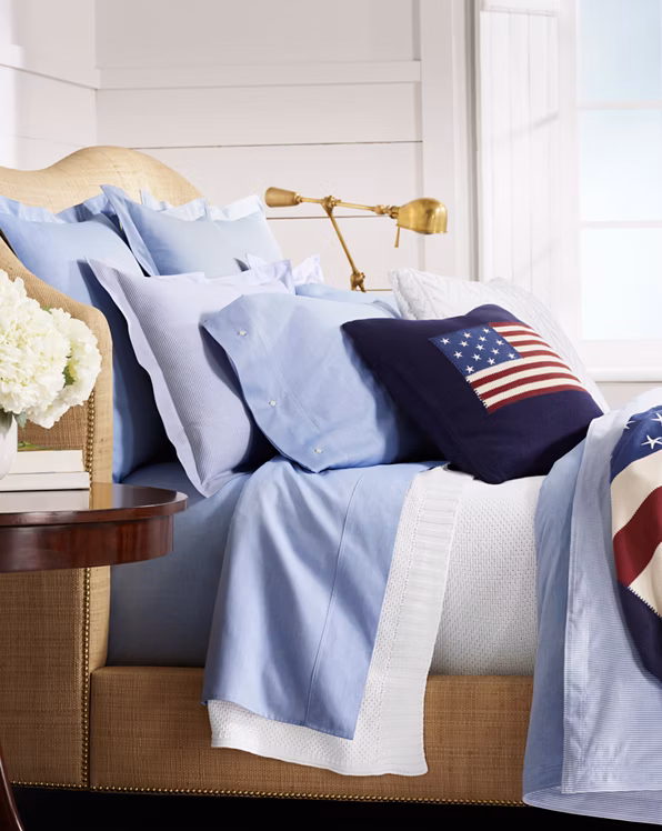 RL Flag Cotton Throw Pillow