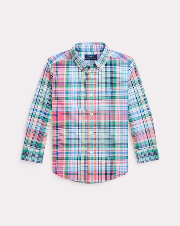 Plaid Cotton Poplin Shirt