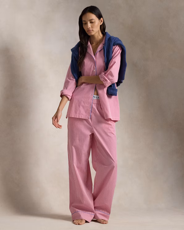 Striped Cotton Long-Sleeve Pyjama Set