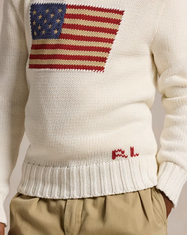 Flag Cotton Crewneck Jumper
