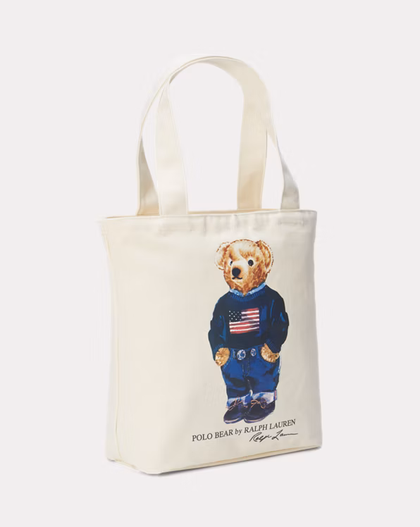 Polo Bear Cotton Canvas Tote