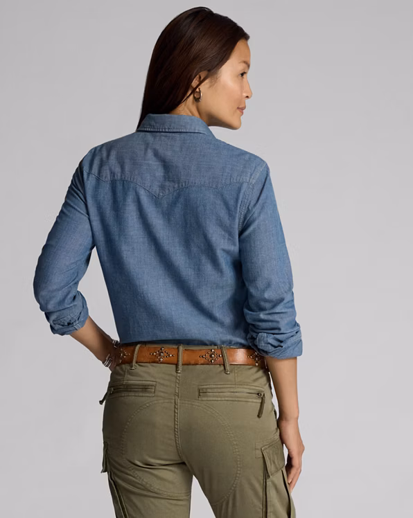 Indigo Chambray Western Shirt