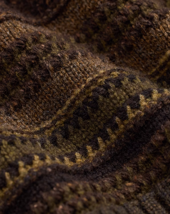 Striped Wool Roll Neck Jumper