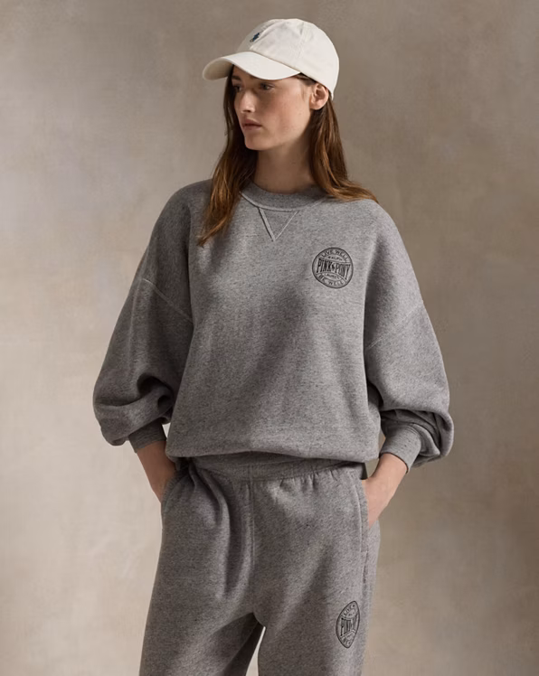 Pink Pony Logo Fleece Crewneck