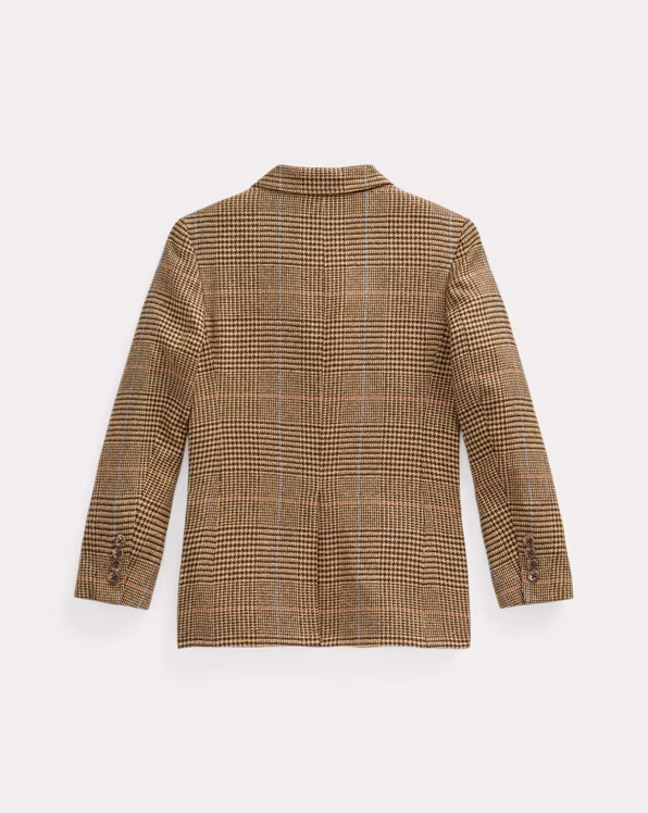 Glen Plaid Silk Blazer