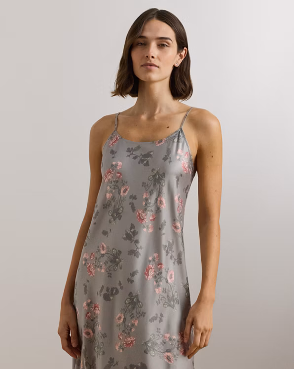Floral Satin Ballet Nightgown