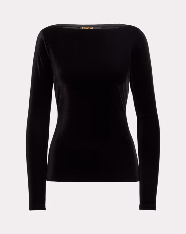 PRL x Naiomi Glasses Velvet Boatneck Top