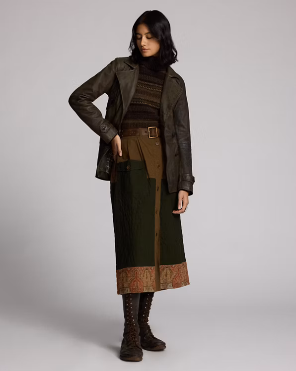 Striped Wool Roll Neck Jumper