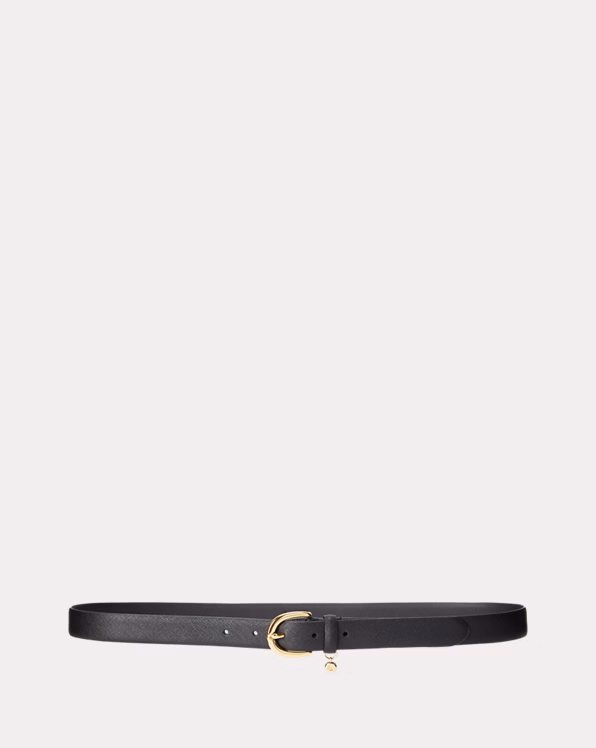 Charm Crosshatch Leather Belt