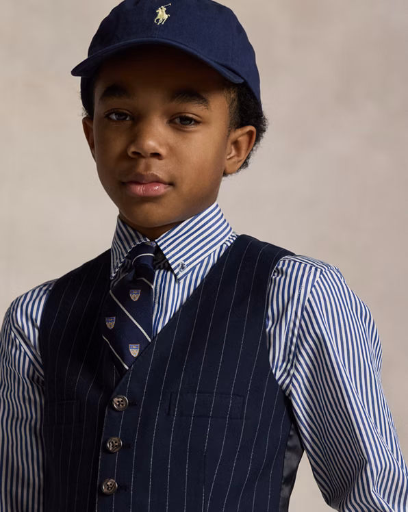 Rope-Stripe Cotton-Silk Suit Waistcoat