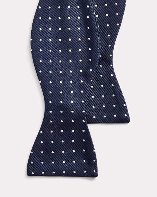 Polka Dot Silk Repp Bow Tie