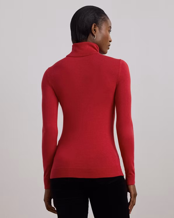 Silk-Blend Roll Neck Jumper