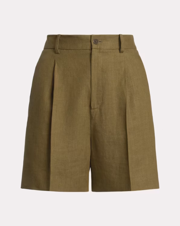 Tracy Pleated Linen Short