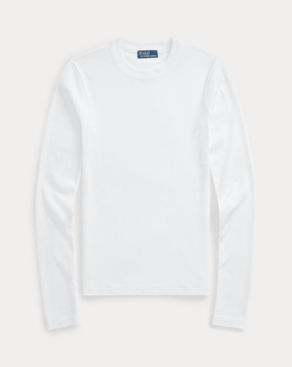 Slim Fit Cotton Long-Sleeve Tee