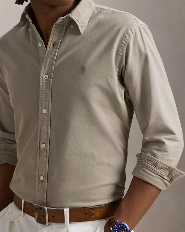 Custom Fit Mineral-Dyed Oxford Shirt