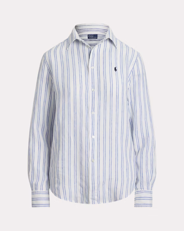 Classic Fit Striped Linen Shirt