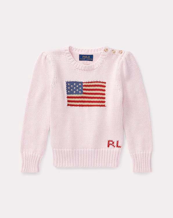 Flag Cotton Crewneck Jumper