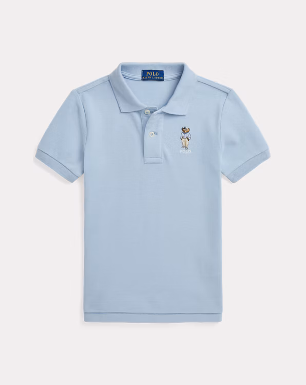 Polo Bear Cotton Mesh Polo Shirt