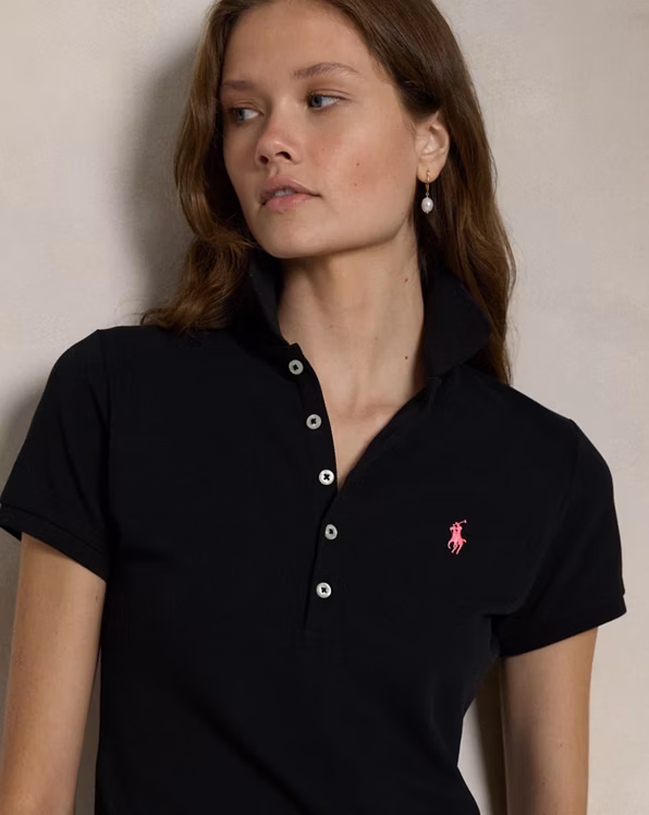 Pink Pony Slim Fit Stretch Polo Shirt