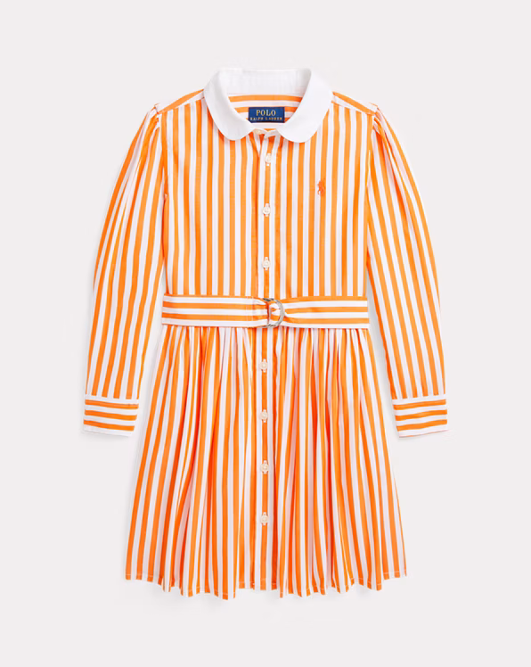 Striped Cotton Poplin Shirtdress