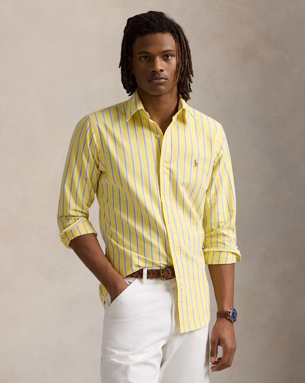Custom Fit Striped Oxford Shirt