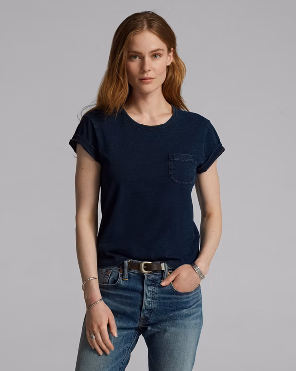 Cotton-Linen Pocket Tee