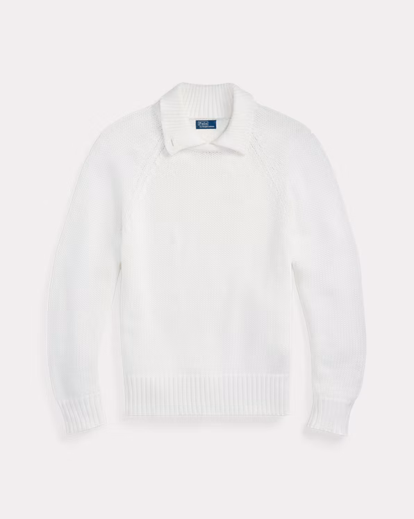 Layered-Collar Cotton Jumper