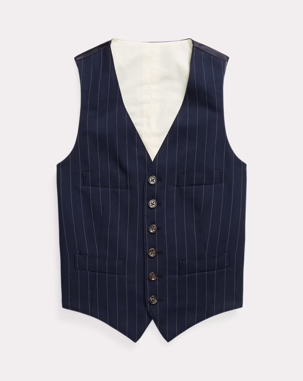 Rope-Stripe Cotton-Silk Suit Waistcoat