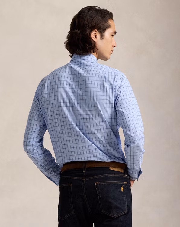 Classic Fit Checked Poplin Shirt