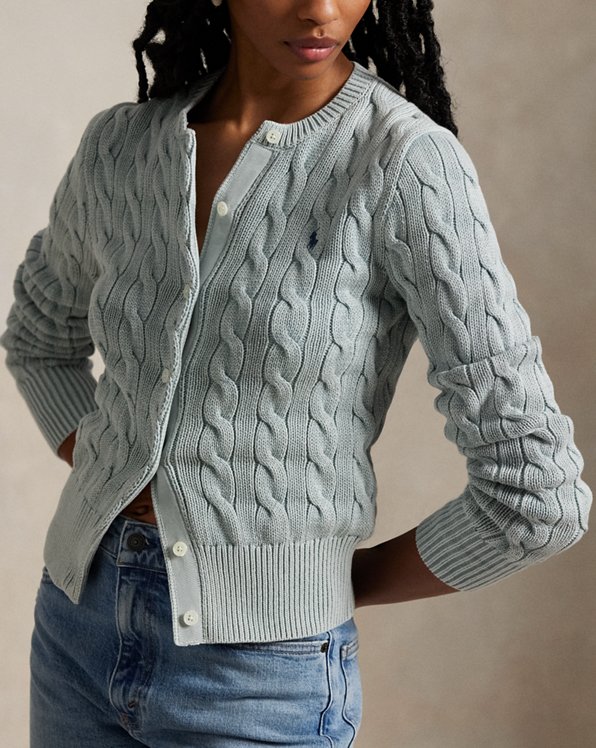 Cable-Knit Cotton Cardigan